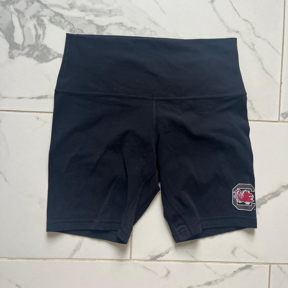 Lululemon align 8' shorts black color university of South Carolina USC logo 10